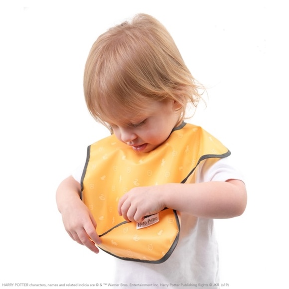 New 6-24m Harry Potter x Bumkins The Golden Snitch waterproof bibs. 3 pack. BNWT - Picture 4 of 7